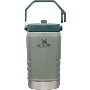 STANLEY(スタンレー) アイスフローフリップストロー 真空ジャグ 1.1L グリーン 氷入れ アイスペール アイスコンテナ 保冷 ストロー 直飲み 大容量 スポーツ アウトドア 蓋つき 水筒 ステンレスボトル 食洗器対応 保証 (日本正規品) 1枚目