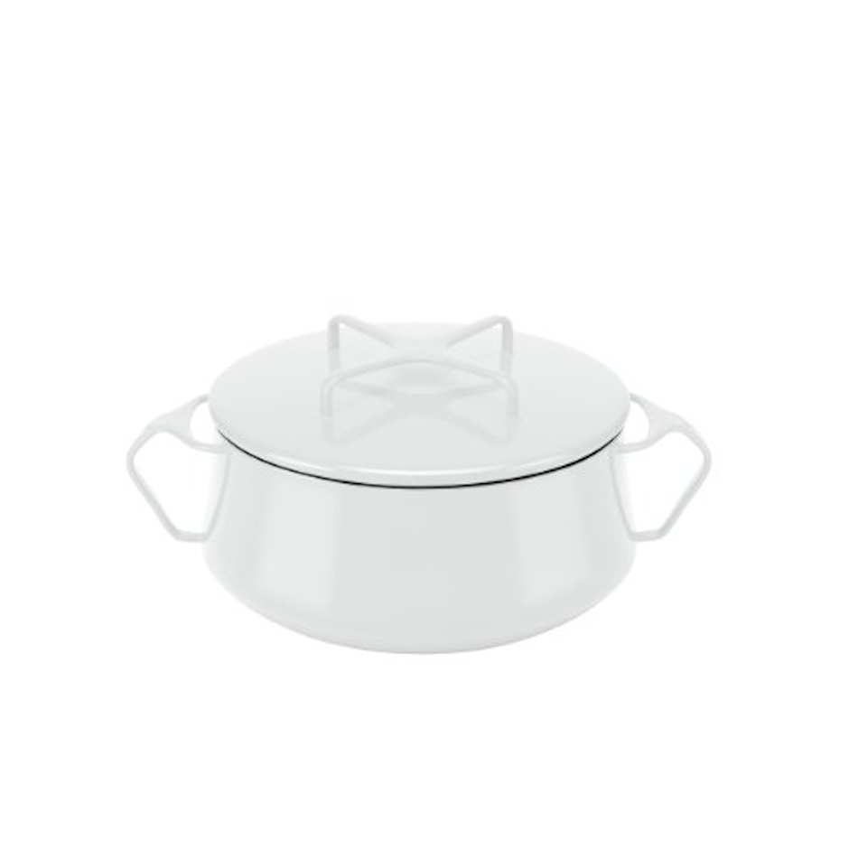 DANSK ダンスク コベンスタイル 両手鍋 18cm 2.2L IH対応 ホワイト オーブン対応 ホーロー 833299 1枚目