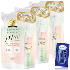クラシエホームプロダクツ ミュオ 無添加 クレンジングオイル 詰め替え 150ml×3 セット おまけ付き | W洗顔不要 クレンジング メイク落とし 天然 精油 敏感肌 乾燥肌 保湿 毛穴 黒ずみ 角質 角栓 1枚目
