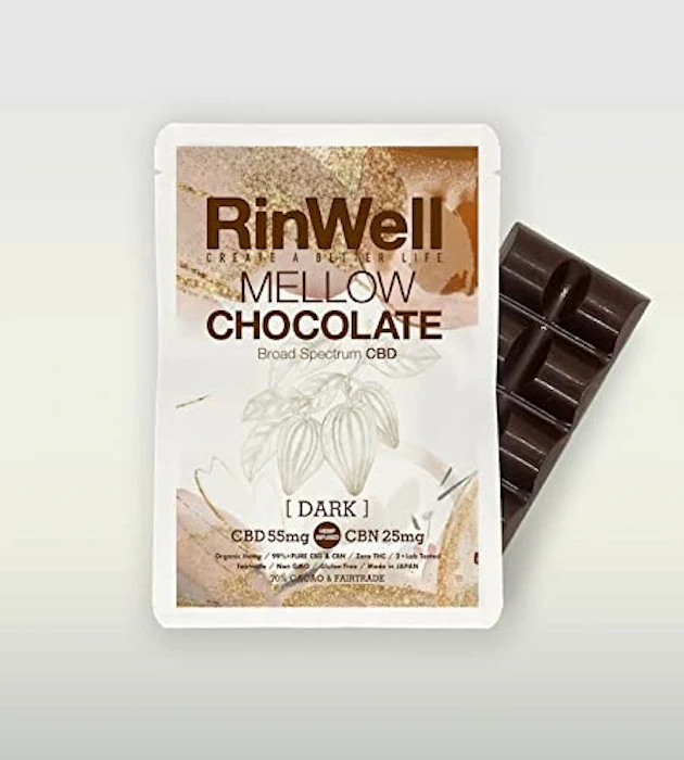 RinWell RinWell リンウェル CBD+CBN Mellow ダークチョコレートバー (1枚) 1枚目