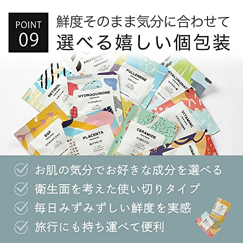 KisoCare フェイスパック ビタミンC誘導体 30枚セット 個包装 キメ 毛穴 キュッとツヤ肌 たっぷり美容液 高密着 日本製 シートマスク 8枚目