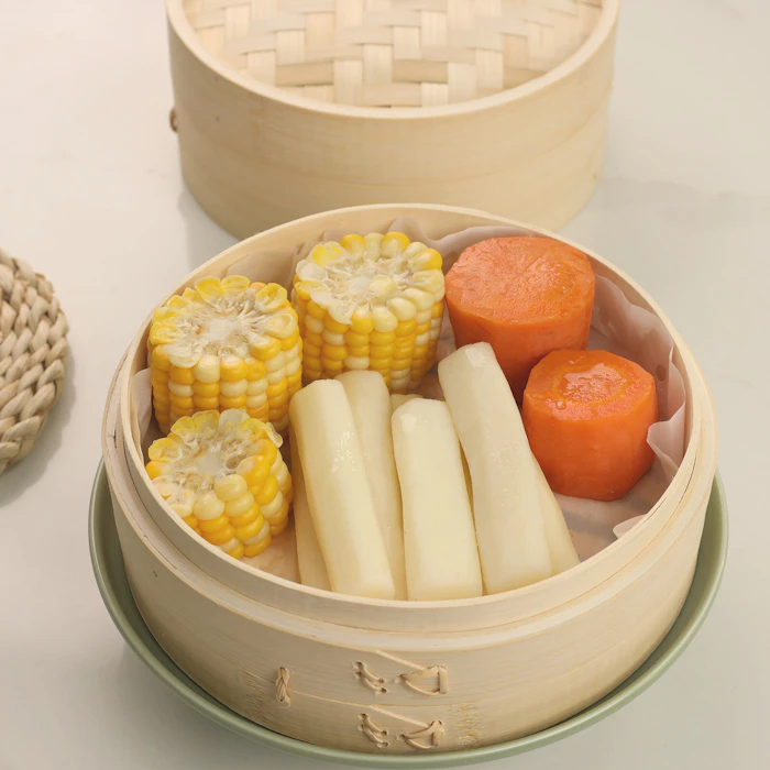 【送料無料】竹美TAKEMI せいろ 20cm 竹 蒸し器 中華せいろ 2段 セイロ 蒸し器 蒸篭 蒸籠 天然木 2段セット ヘルシー 点心 飲茶 小籠包 しゅうまい おこわ 蒸し料理 温野菜 プリン 茶わん蒸し 竹製 SDGs 脱プラ エシカル 10枚目