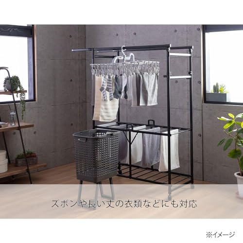 カインズ(CAINZ) 楽干し・楽カケ アルミ洗濯ハンガー 40ピンチ 幅74.5cm 奥行36cm 高さ33.5～48.5cm 洗濯角ハンガー 洗濯 ハンガー 6枚目