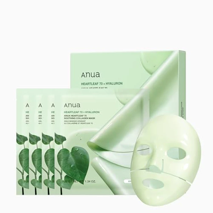 Anua ドクダミ70スージングコラーゲンフェイスパック 4枚入り 1枚目