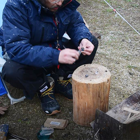 CAMP SMITH [野宿の匠] 吉井本家(中野屋) 火打金 火打石 サバイバルキャンプキット Y00001 3枚目