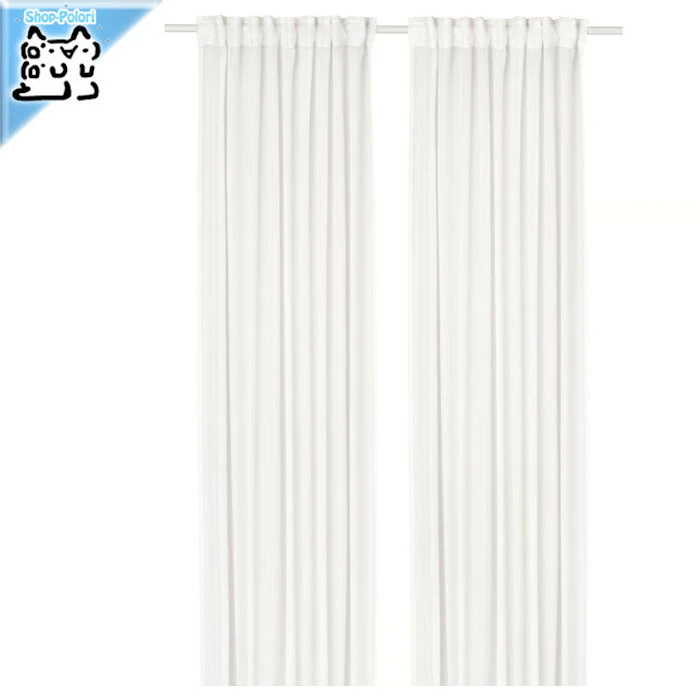 IKEA STENFRO レースカーテン1組 ホワイト/ヘディングテープ付き, 145x250 cm 2枚目