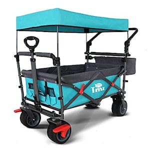 TMZアウトドアワゴン 屋根付き キャリーワゴン 折りたたみキャリーカート耐荷重 120KG 1枚目