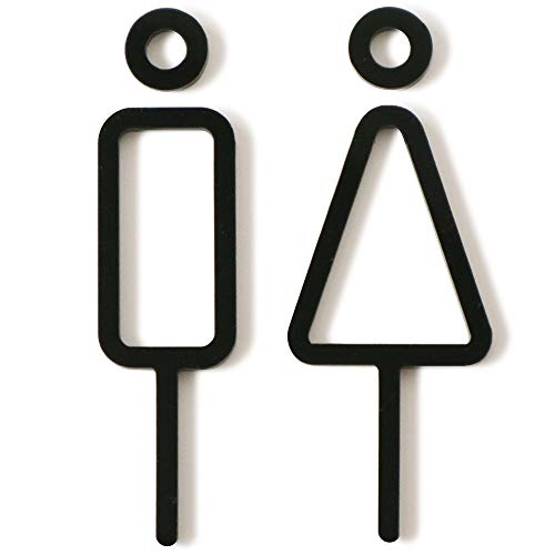 MOHEIM モヘイム(MOHEIM) SIGNS RESTROOM レストルーム トイレサイン Men Women 男性 女性 (黒) 5枚目