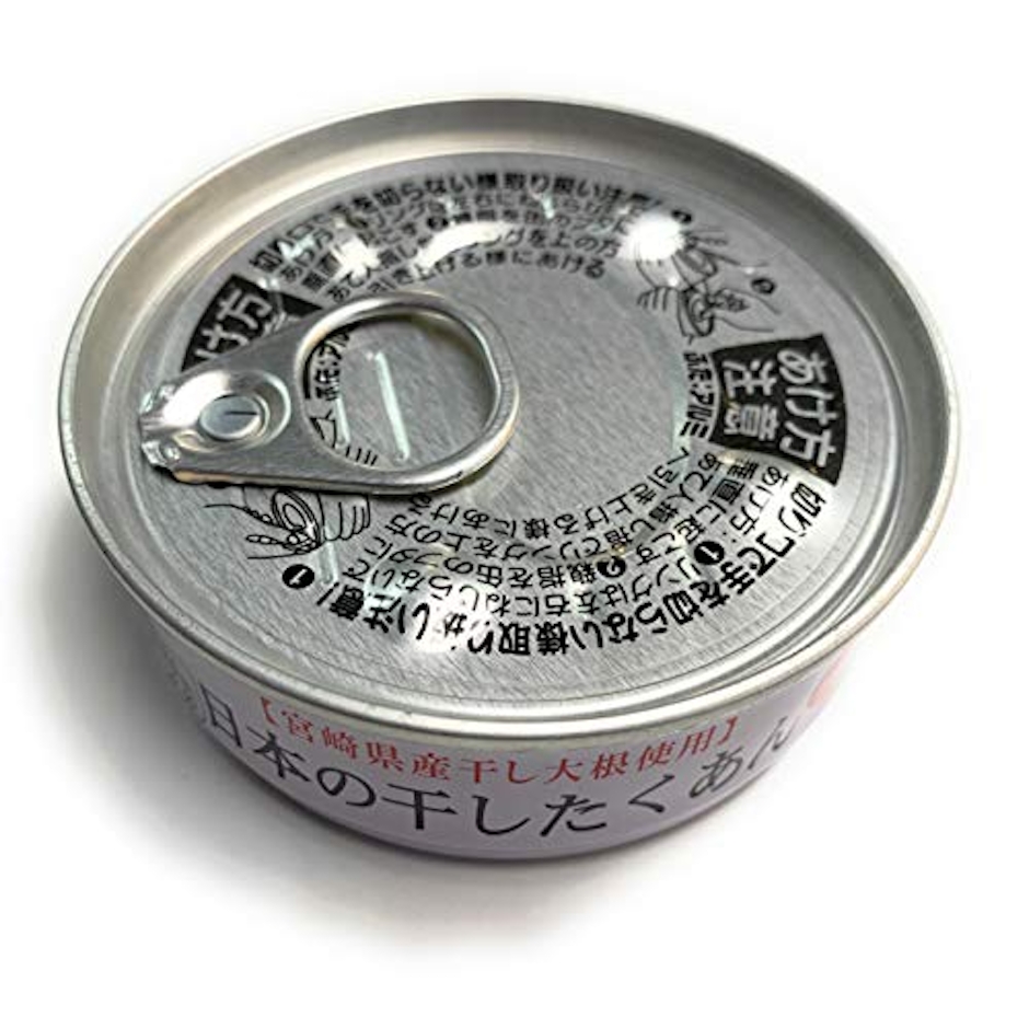 道本食品 宮崎県産 たくあん 日本の干したくあん缶 70g 1枚目