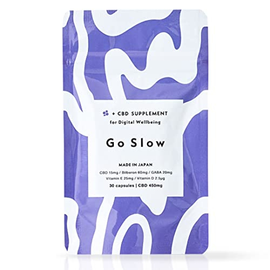 Go Slow Go Slow CBD サプリメント 450mg GABA 600g ビルベリー 1800mg ソフトカプセル 30粒 休息サポート 国内製造 1枚目