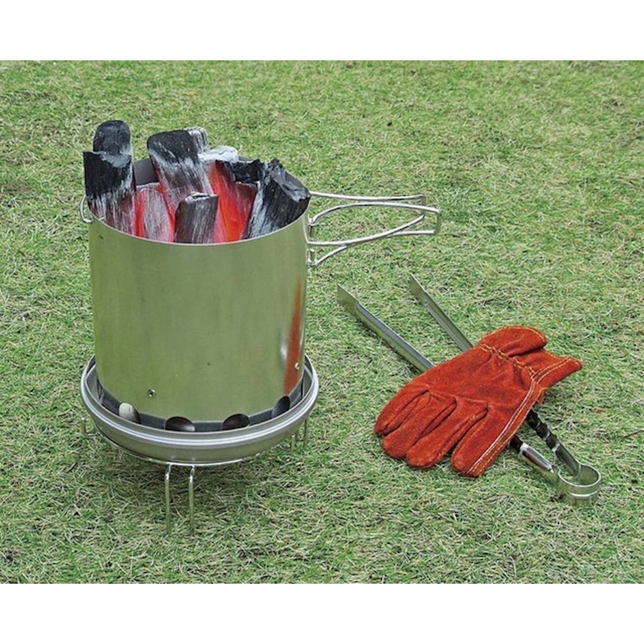 キャプテンスタッグ 大型火消しつぼ 火起し器セット M-6625 5枚目