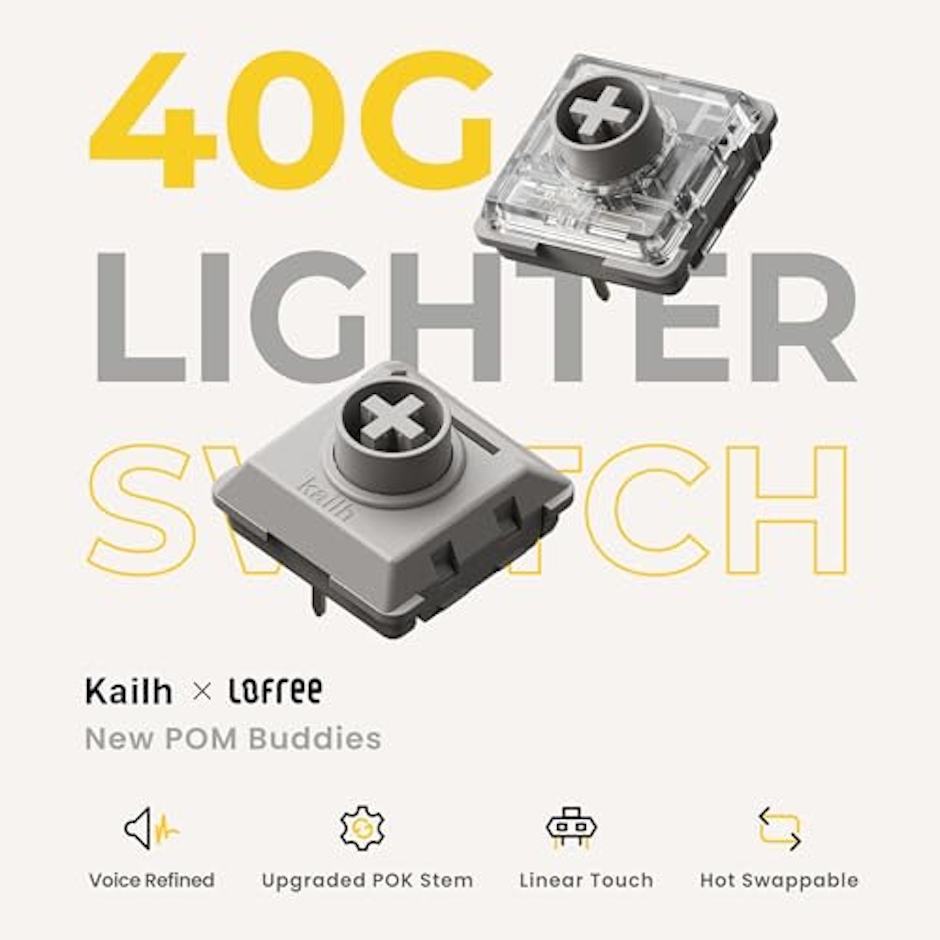 Lofree Japan Flow Lite 84キーロープロファイルメカニカルキーボード、75%スワップ可能な充電式ワイヤレスキーボード2.4G無線接続、Bluetooth接続、Windows、Macの有線接続/スペクターリニアキースイッチ(オフホワイト)英语配列 技適認証取得 2枚目