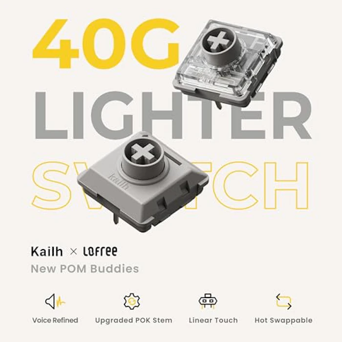 Lofree Japan Flow Lite 84キーロープロファイルメカニカルキーボード、75%スワップ可能な充電式ワイヤレスキーボード2.4G無線接続、Bluetooth接続、Windows、Macの有線接続/スペクターリニアキースイッチ(オフホワイト)英语配列 技適認証取得 2枚目