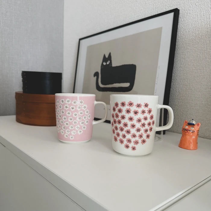 Marimekko 【日本限定】Puketti マグカップ 250ml マリメッコ ファッション雑貨 その他のファッション雑貨 ホワイト【送料無料】 1枚目