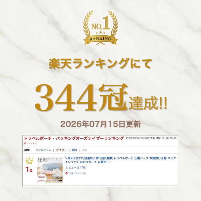 トラベルポーチ 圧縮バッグ 2枚目