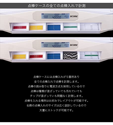 アルバン 家庭用点数表示機能付全自動麻雀卓｢Slim SCORE 28S/スリムスコア２８S｣ブラック/折りたたみ・移動式脚タイプ/牌サイズ28mm/2023年モデル 5枚目