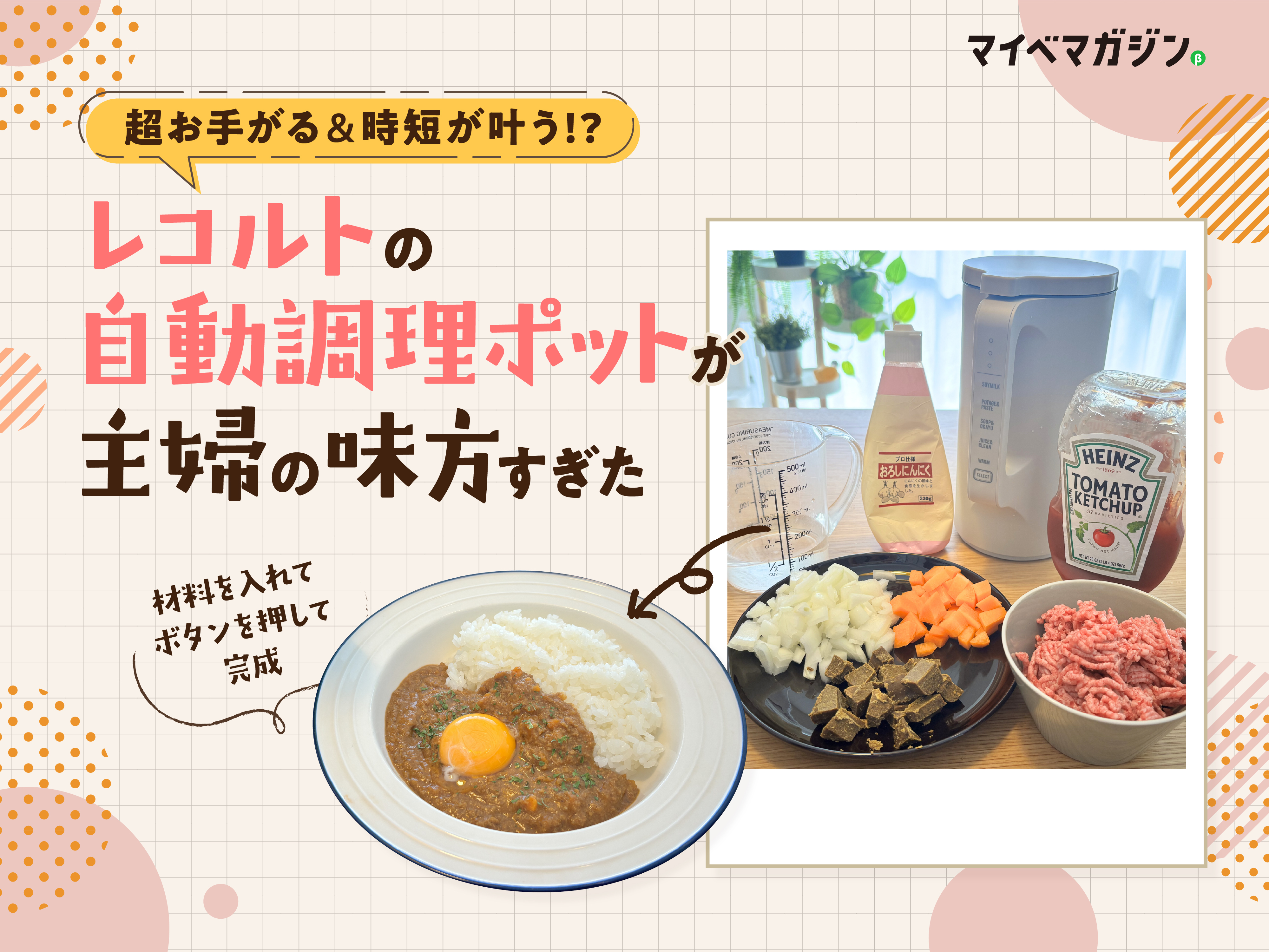 ズボラ家電】レコルト 自動調理ポット徹底レビュー！スープ・カレー