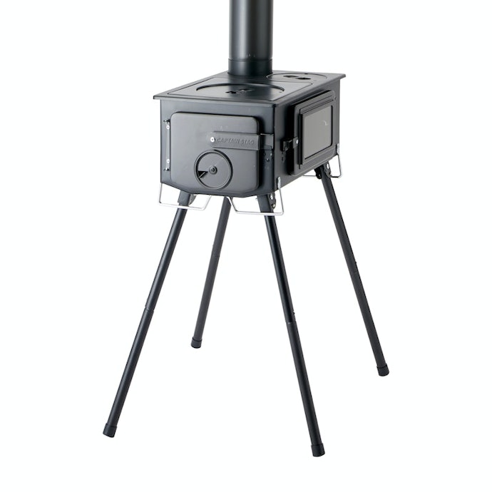 冬のキャンプなら、CAPTAIN STAG KAMADO 煙突ガラス窓付角型ストーブ UG-75一択!