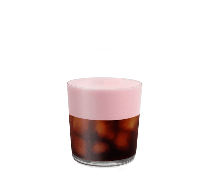 ストロベリーフォームアイスコーヒーは、SNS映え間違いなし!