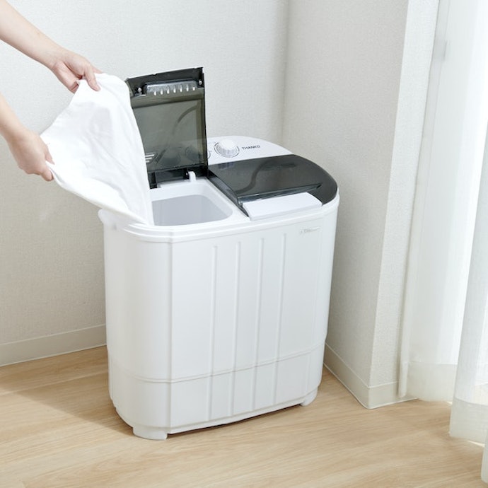 プロモーション 【良品】サンコ 小型二槽式洗濯機 STTWAMN3 別洗いしま