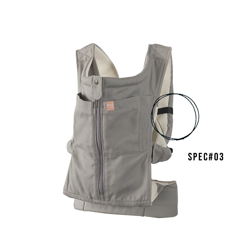 キューズベリー 抱っこ紐 NICO オールメッシュグレー キューズベリー