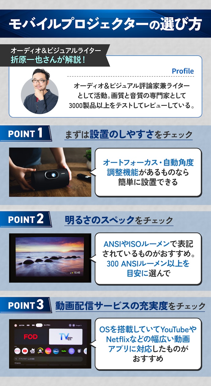 そもそもモバイルプロジェクターってどうやって選べばいいの?専門家に取材しました!