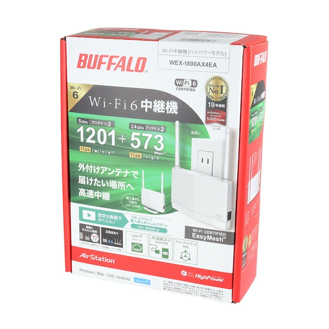 BUFFALO WEX-1800AX4EAN Wi-Fi中継機 3個 BUFFALO WEX-1800AX4EAN Wi
