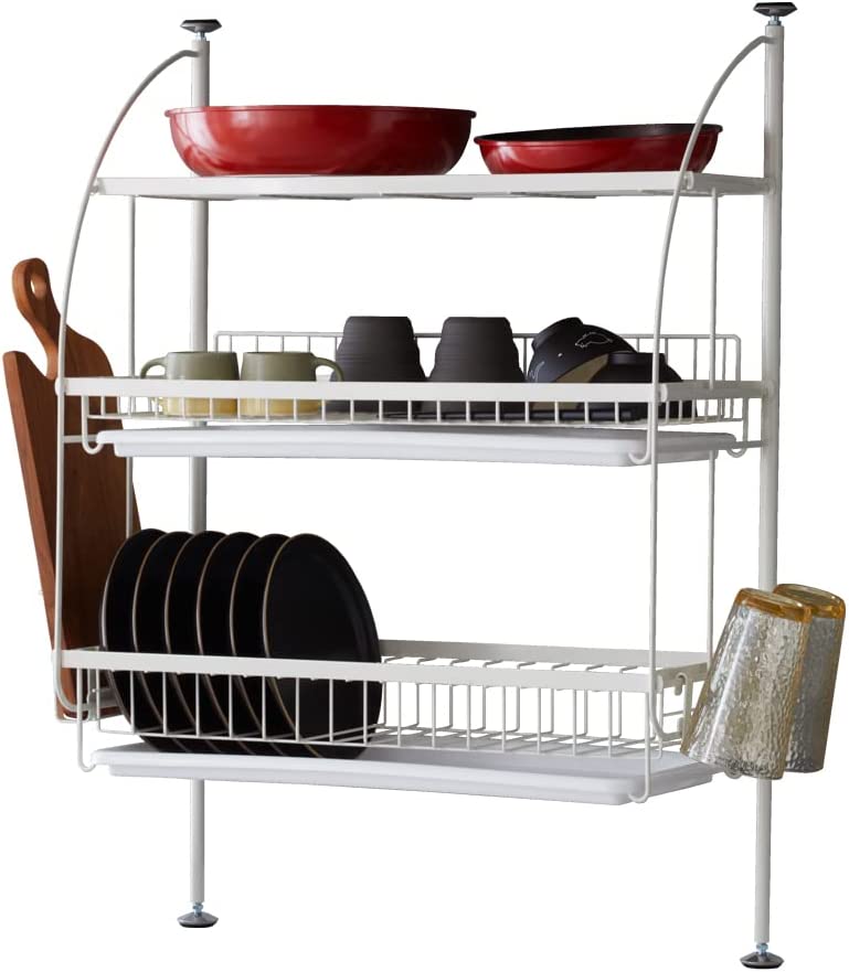 突っ張り水切りラック　3段タイプ　SRN-511 アール 突っ張り水切り3段ラック SRN-511をレビュー！クチコミ