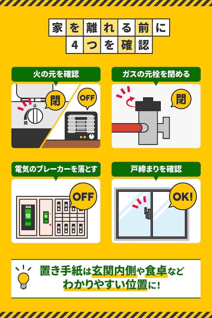 避難前に確認しておくべきことは?