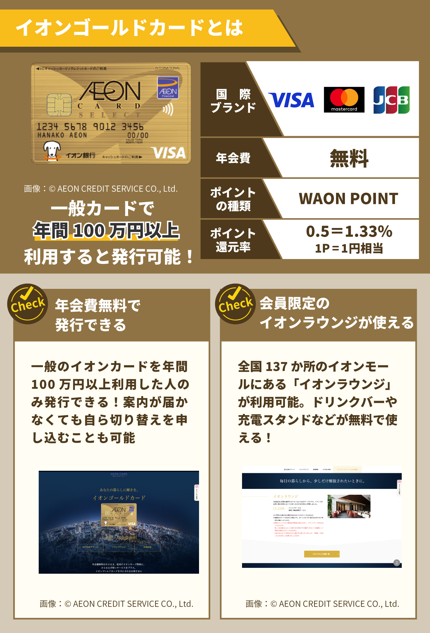 イオンゴールドカードのメリット デメリットは 年会費や審査 ポイント還元率についても解説 Mybest