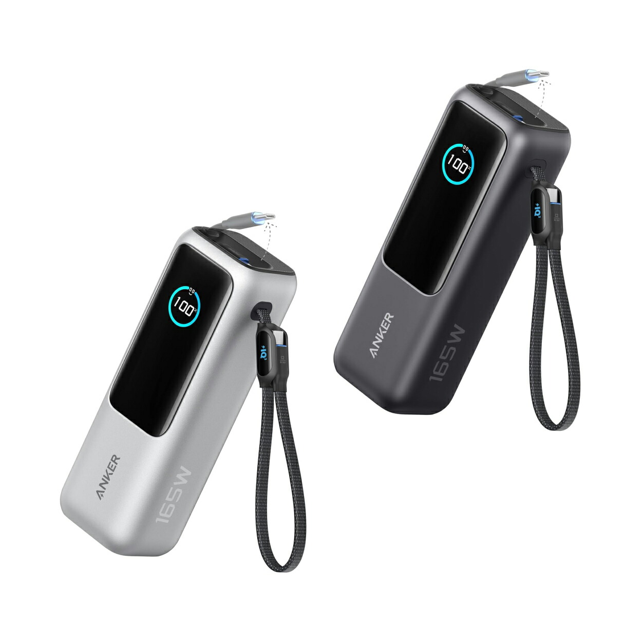 Anker Power Bank 25000mAh 巻取り式 ケーブル Anker Power Bank（25000mAh, Built-In & 巻取り式USB-Cケーブル