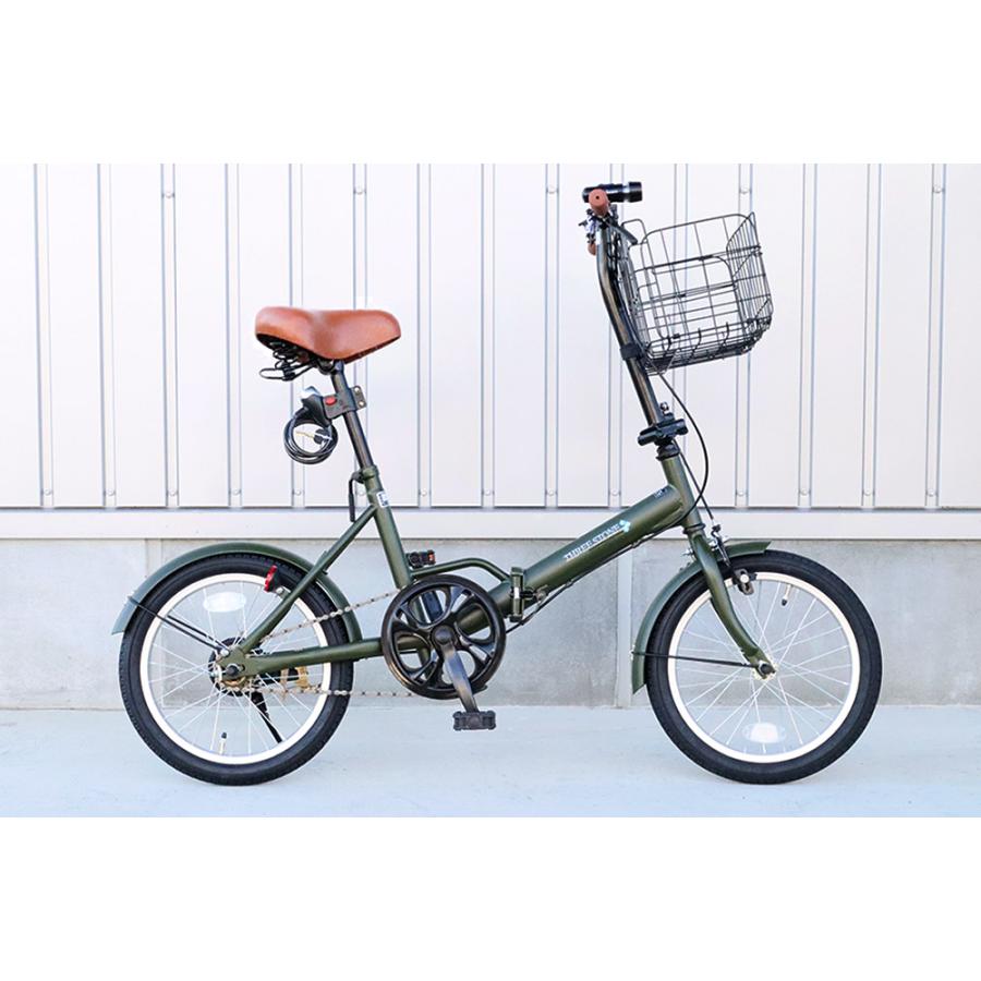 週末値下1回のみ使用直接渡し折りたたたみ自転車アイジュAIJUグリーン