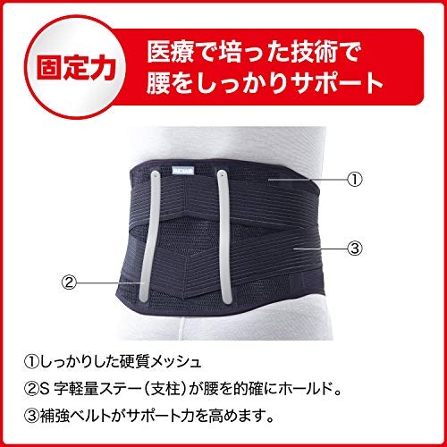 面ファスナーで好みの強さに固定。生地は速乾・消臭機能つき