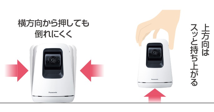 動作・音・温度を検知。吸盤つきで転倒しにくい置き型タイプ