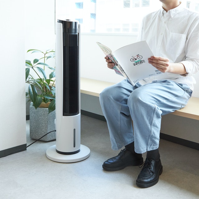 タワー型冷風機 ホワイト 山善 FCR-HT401 タワー型冷風機 ホワイト 山善 FCR-HT401 扇風機 タワー 型