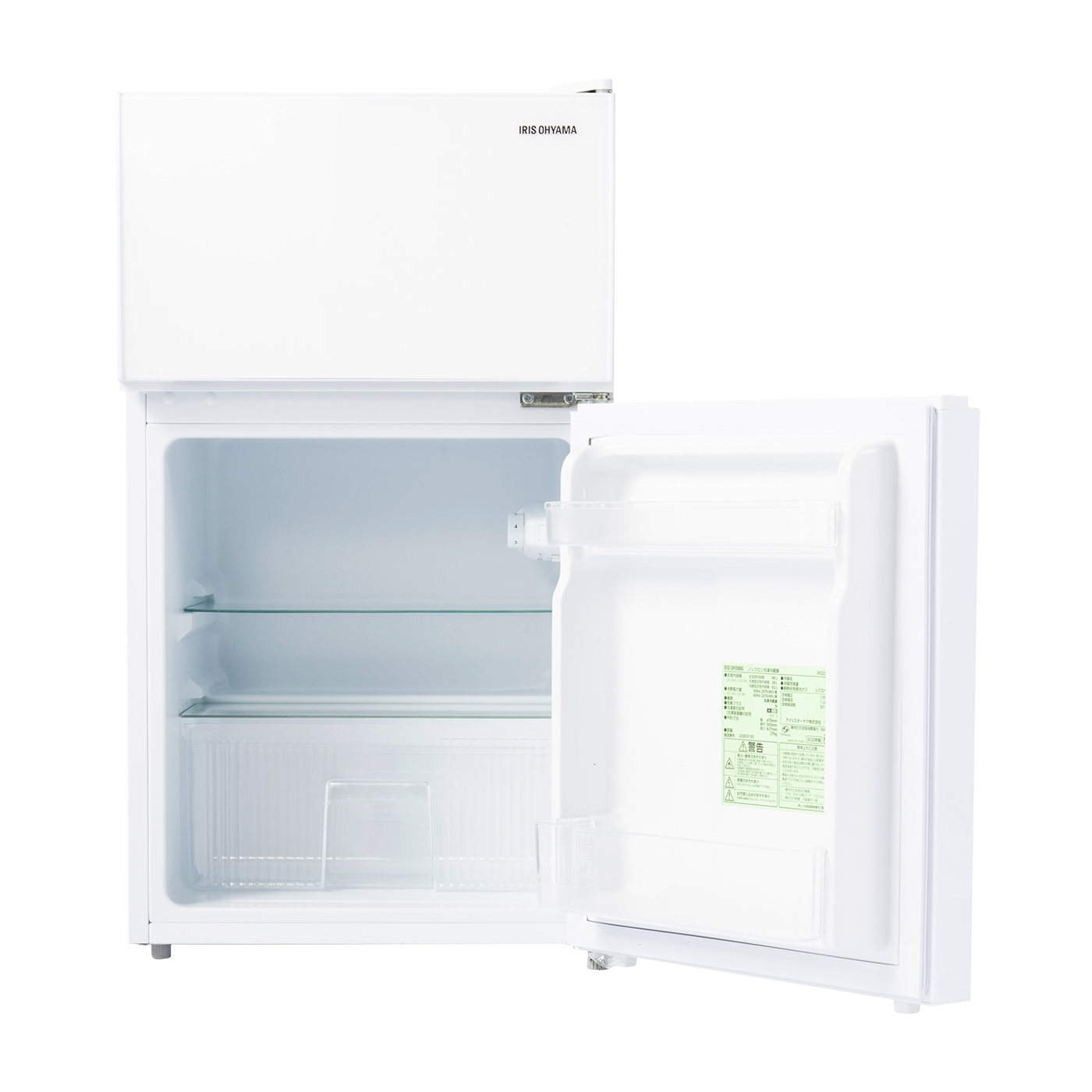 らら 2Ｄ冷蔵庫 アイリス KRSD-9A-W 90L 19年製 ホワイト らら 2D冷蔵庫 アイリス KRSD-9A-W 90L 19年製 ホワイト 冷蔵庫