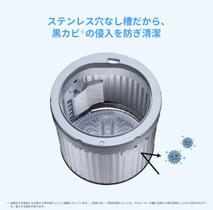 【美品】シャープ 全自動洗濯機 ステンレス槽 4.5kg ホワイト系