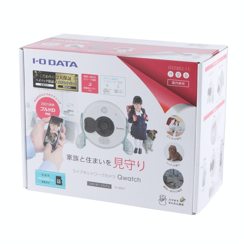 見守りカメラ② I-O DATA Qwatch TS-WRLP/E 見守りカメラ② I-O DATA Qwatch TS-WRLP/E TS-WRLP/E | 高画質&5