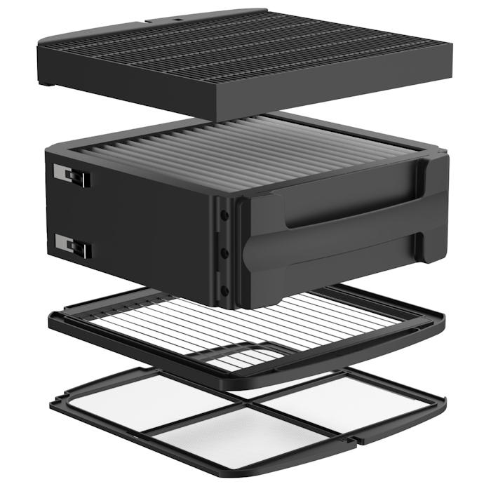 電磁場を生成して汚染物質を吸着させる、TPAフィルターを採用