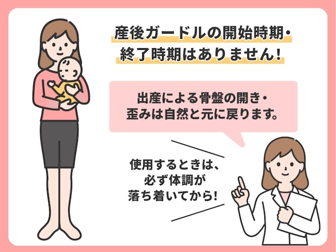 産後ガードルはいつからいつまで使うもの?