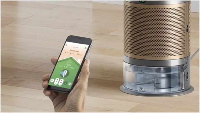 スマホがリモコン代わりになる。アプリで部屋の空気をモニタリング