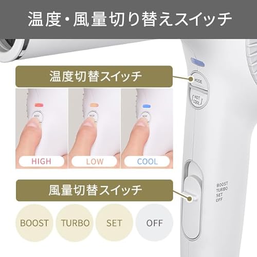 TESCOM ノビー ブラック NIB500A-K プロフェッショナル プロテクトイオン ヘアードライヤー