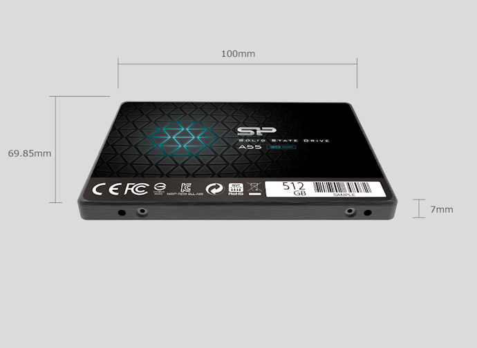 SATAIII読み込み速度シリコンパワー 2.5インチ SSD Ace A55シリーズ 512GB