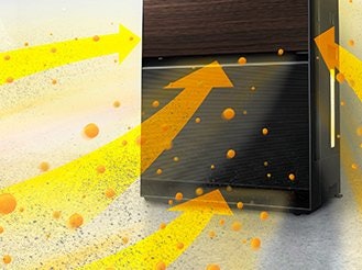 2つの独自技術で花粉を撃退。部屋に漂う微粒子やニオイを吸着する