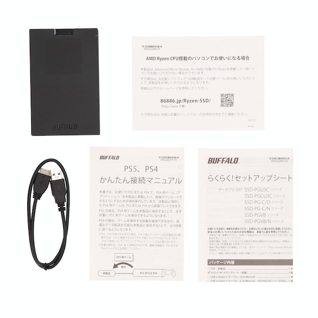 バッファロー ポータブルSSD SSD-PG1.0U3-BCをレビュー バッファロー ポータブルSSD SSD-PG1.0U3-BCをレビュー