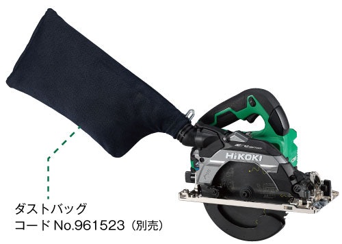 刃先を照らすLEDライトつき。ダストバッグも取りつけOK