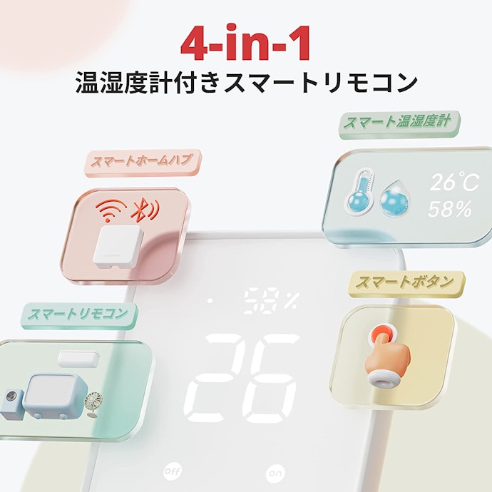 温度・湿度も把握できる4-in-1。Matter対応でApple Watchでの操作も可能に