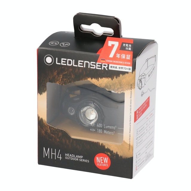 赤・白のLEDライトを搭載。クリップライトとしても使え、登山やキャンプでも便利
