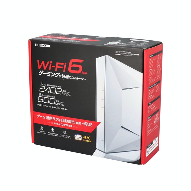ELECOM - Wi-Fiゲーミングルーター WRC-G01-W Wi-Fi 6(11ax) 2402+800Mbps Wi-Fi ゲーミングルーター - WRC-G01-W
