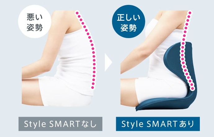 腰椎と骨盤のサポート機能を搭載。圧迫感を与えずに姿勢を安定させるつくり